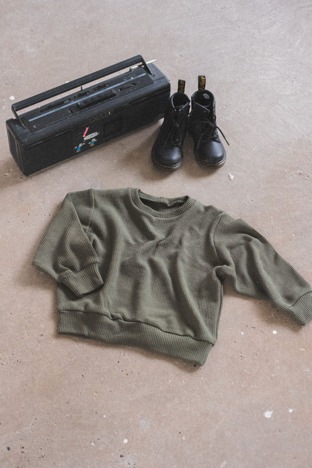 Oversize Shirt aus Feinstrick "Popelgrün"