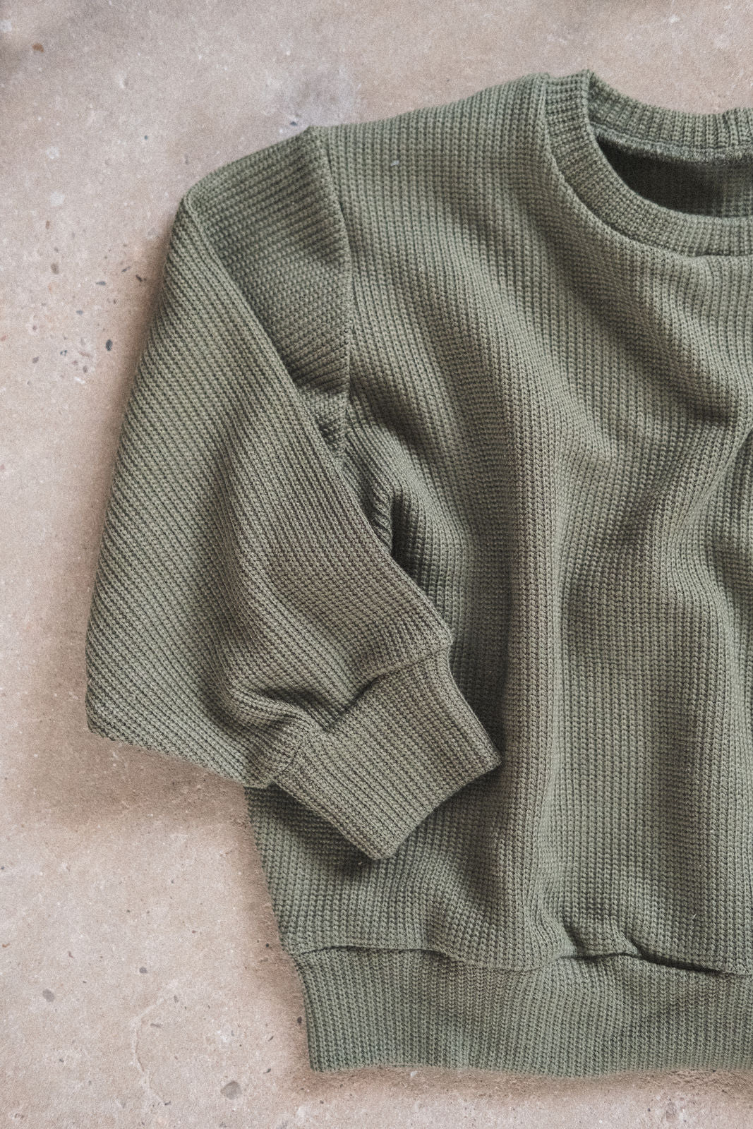 Oversize Shirt aus Feinstrick "Popelgrün"