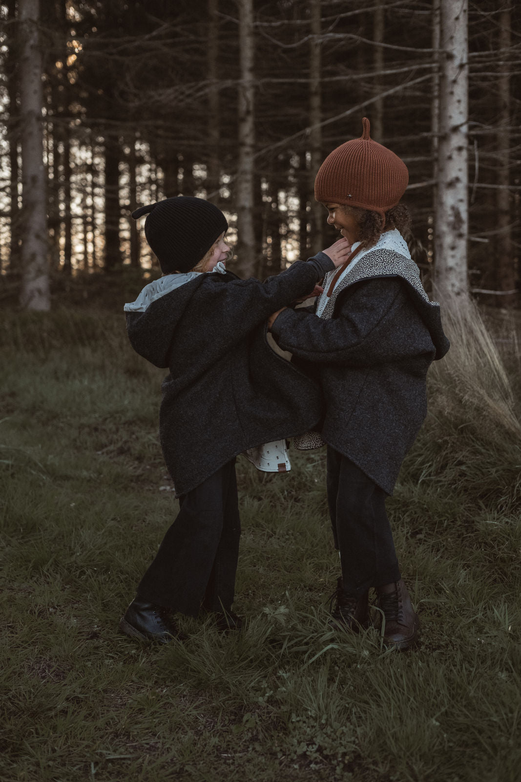 Oversizejacke aus Wollwalk "Leoprint"