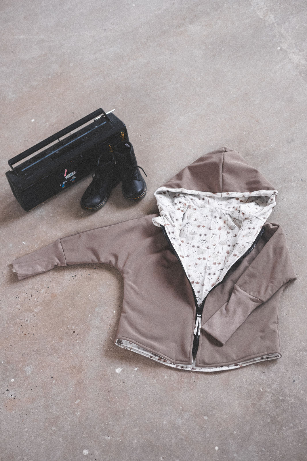 Softshelljacke Taupe / Kornblume