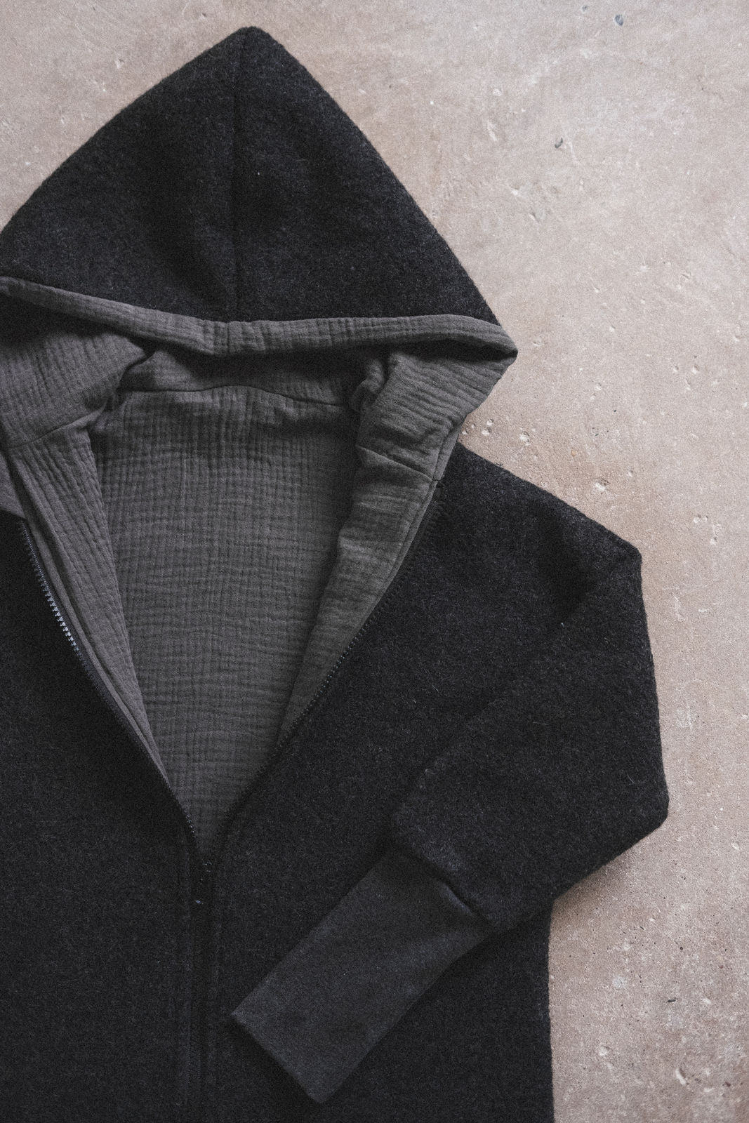 Oversizejacke Anthrazit/ Musselin Dunkelgrau
