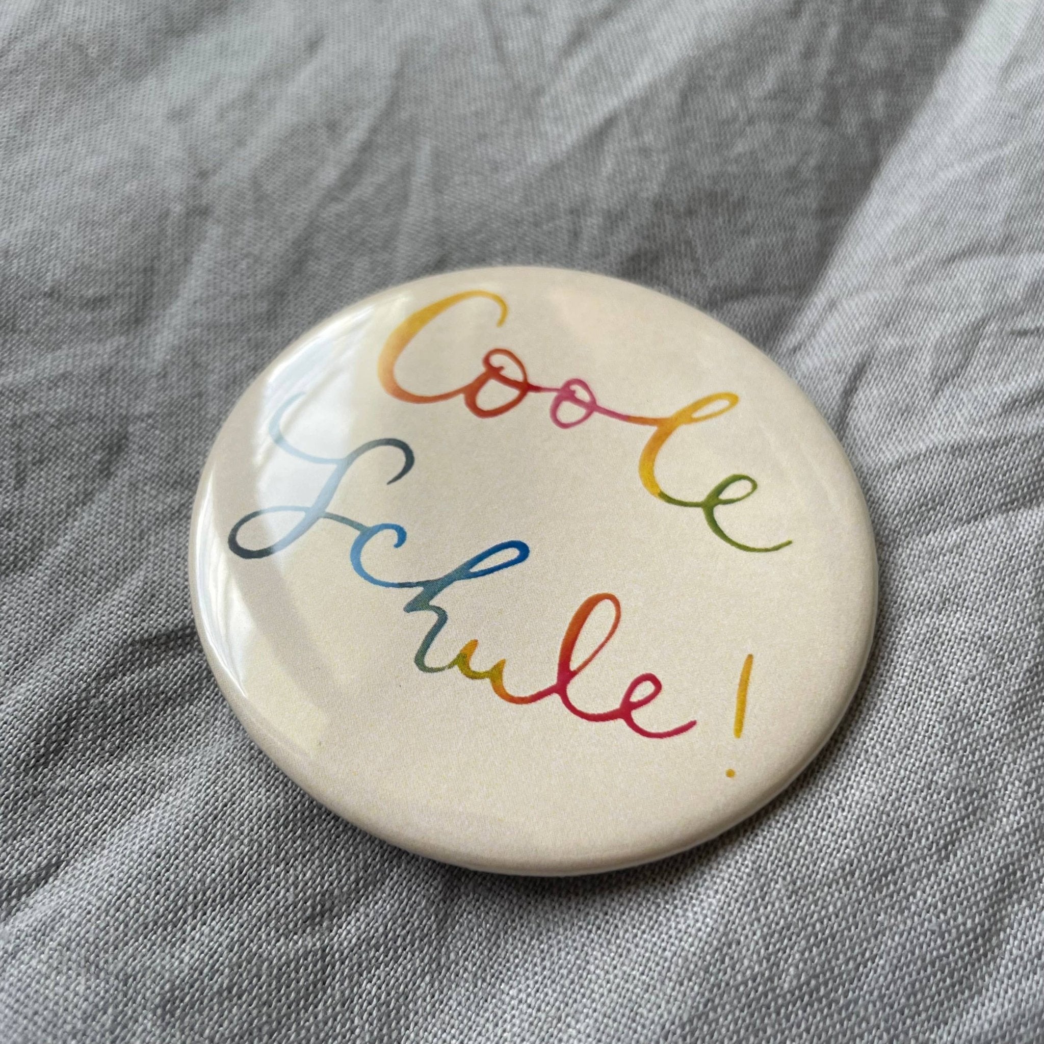 Button "Coole Schule", Einschulung, Schulanfang, Schultüte - Räuberkinder
