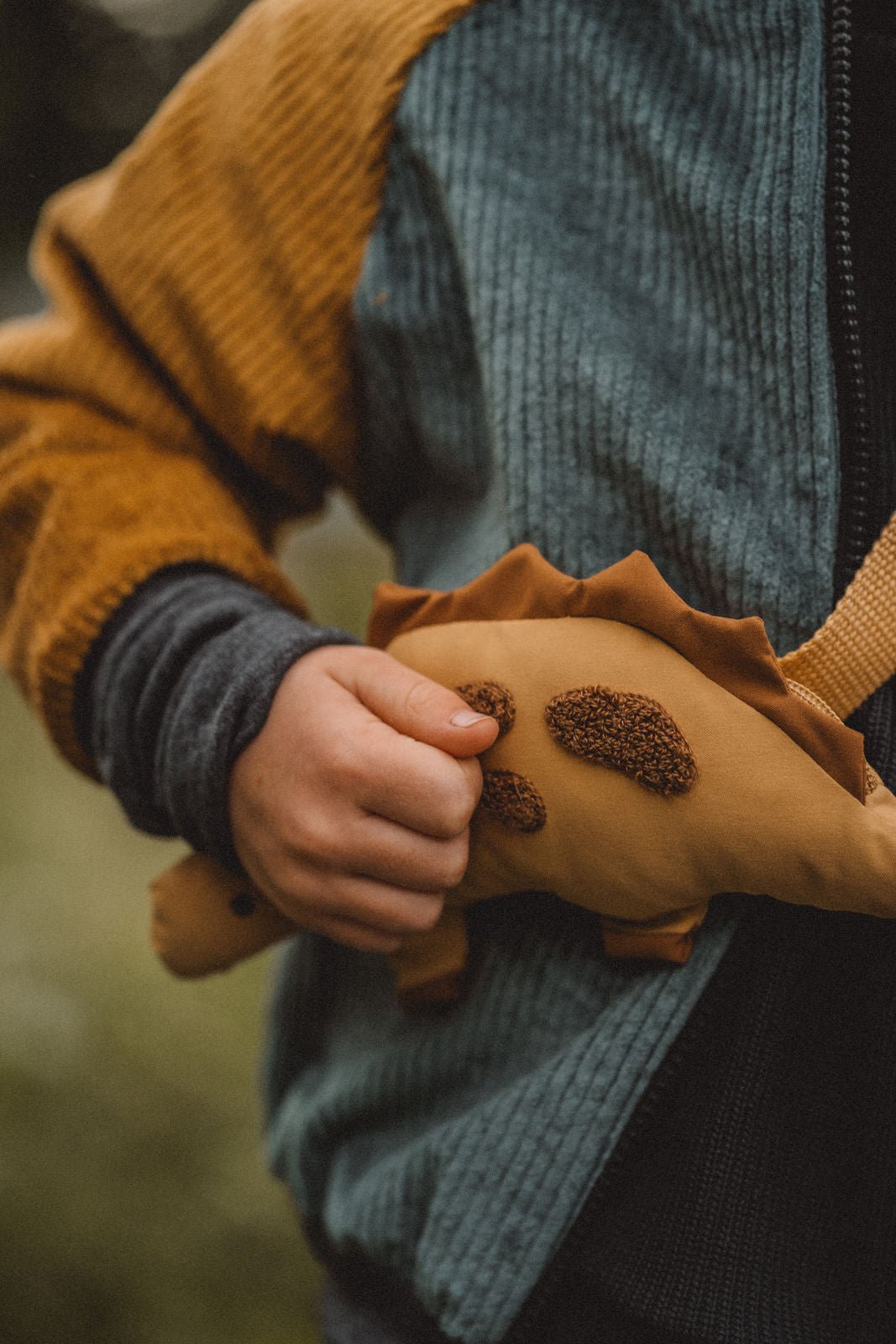 Collegejacke Caramel / Smaragd - Räuberkinder