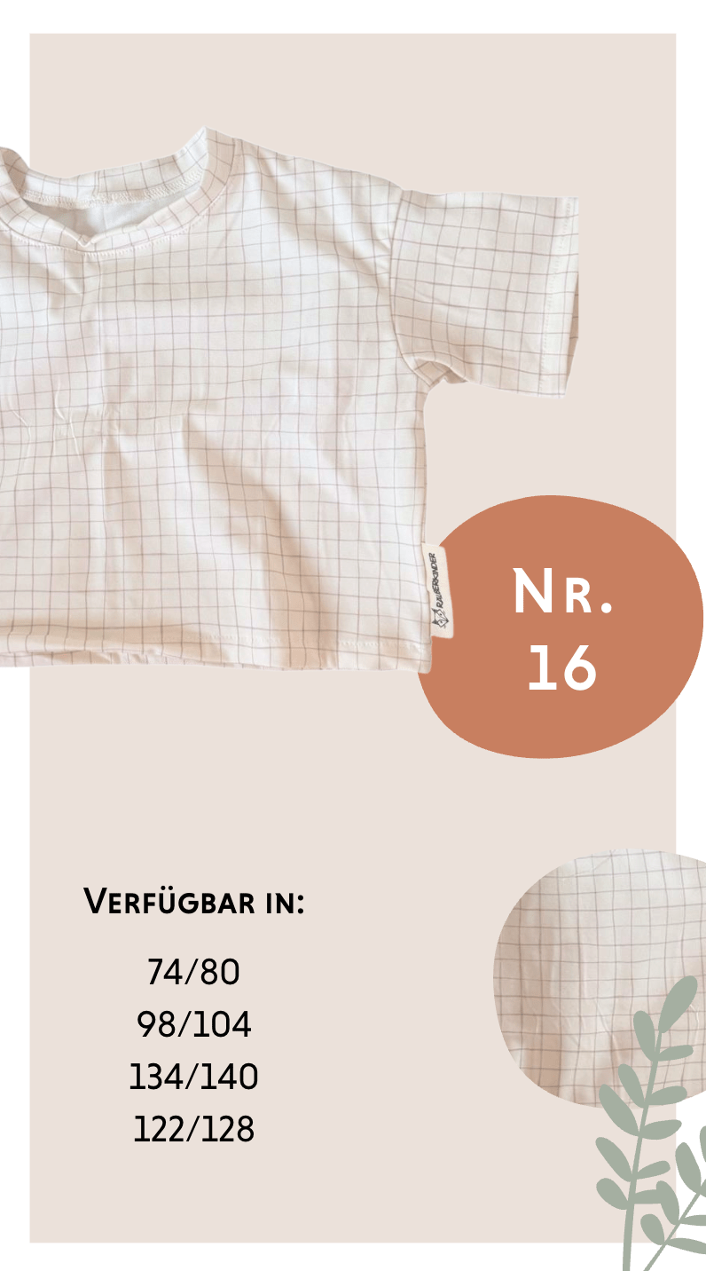 Crop - Shirt Flieder Kariert (Nr. 16) - Räuberkinder