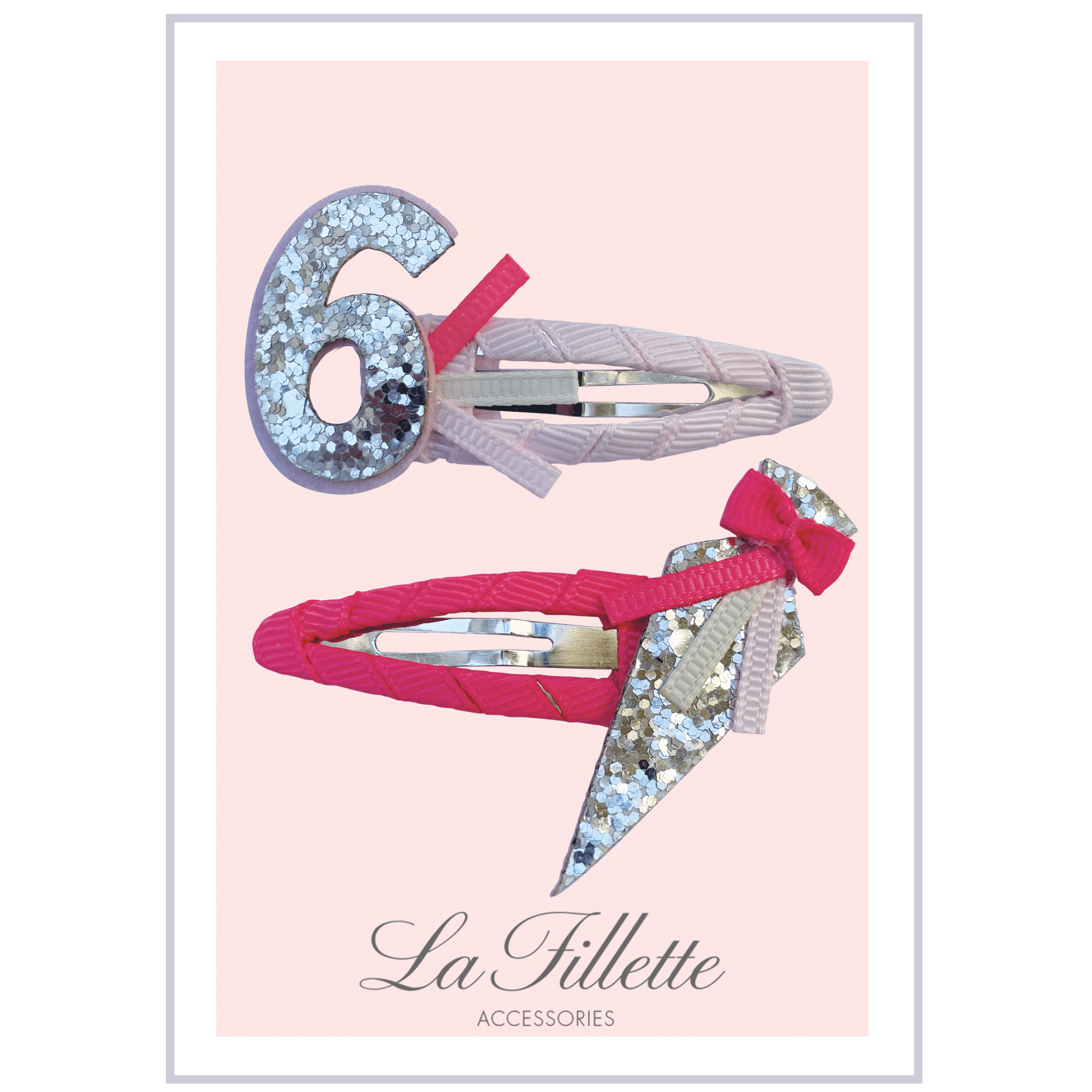 Haarspange Einschulung - Zahl 6 & Schultüte - Räuberkinder