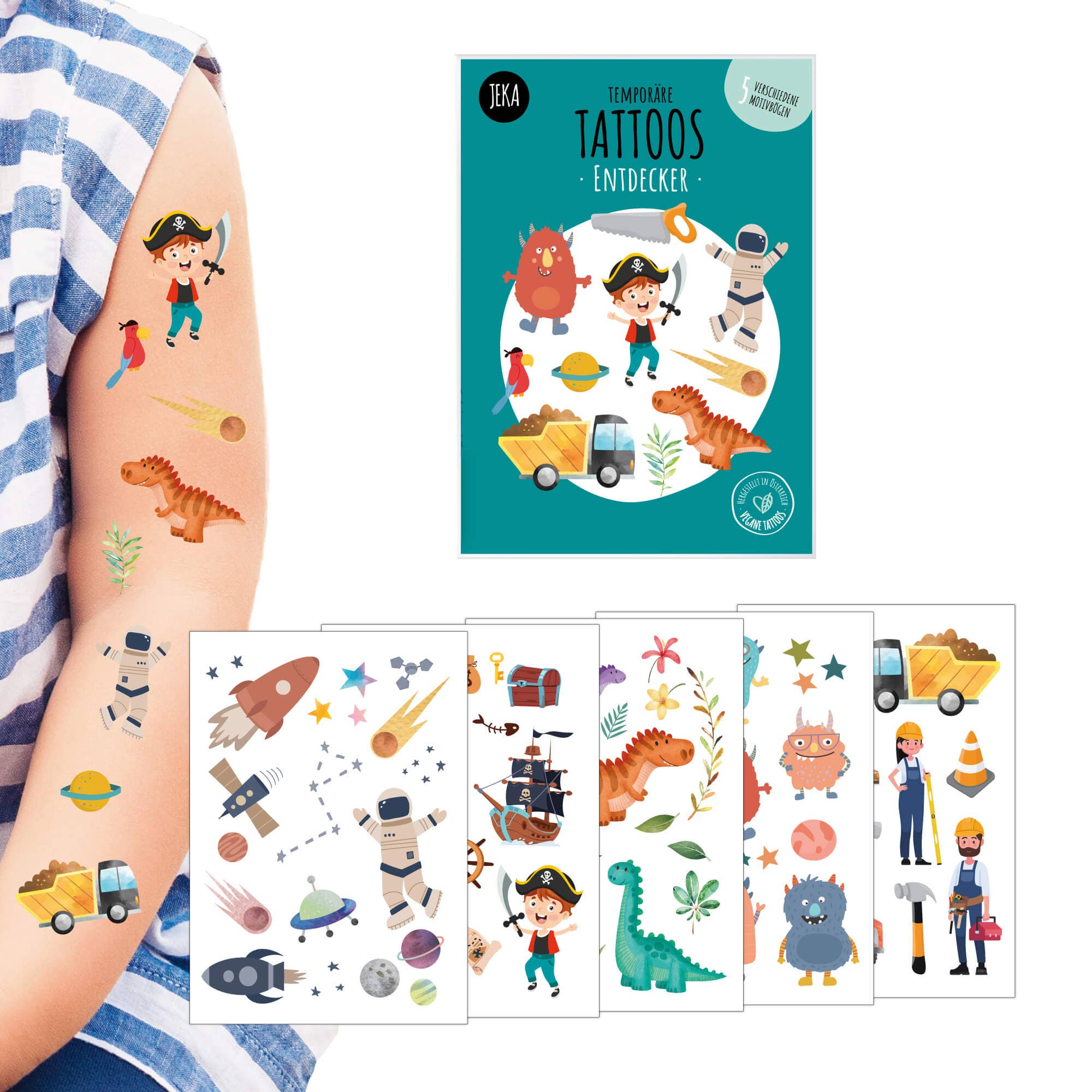 Kindertattoos "Entdecker" - Räuberkinder