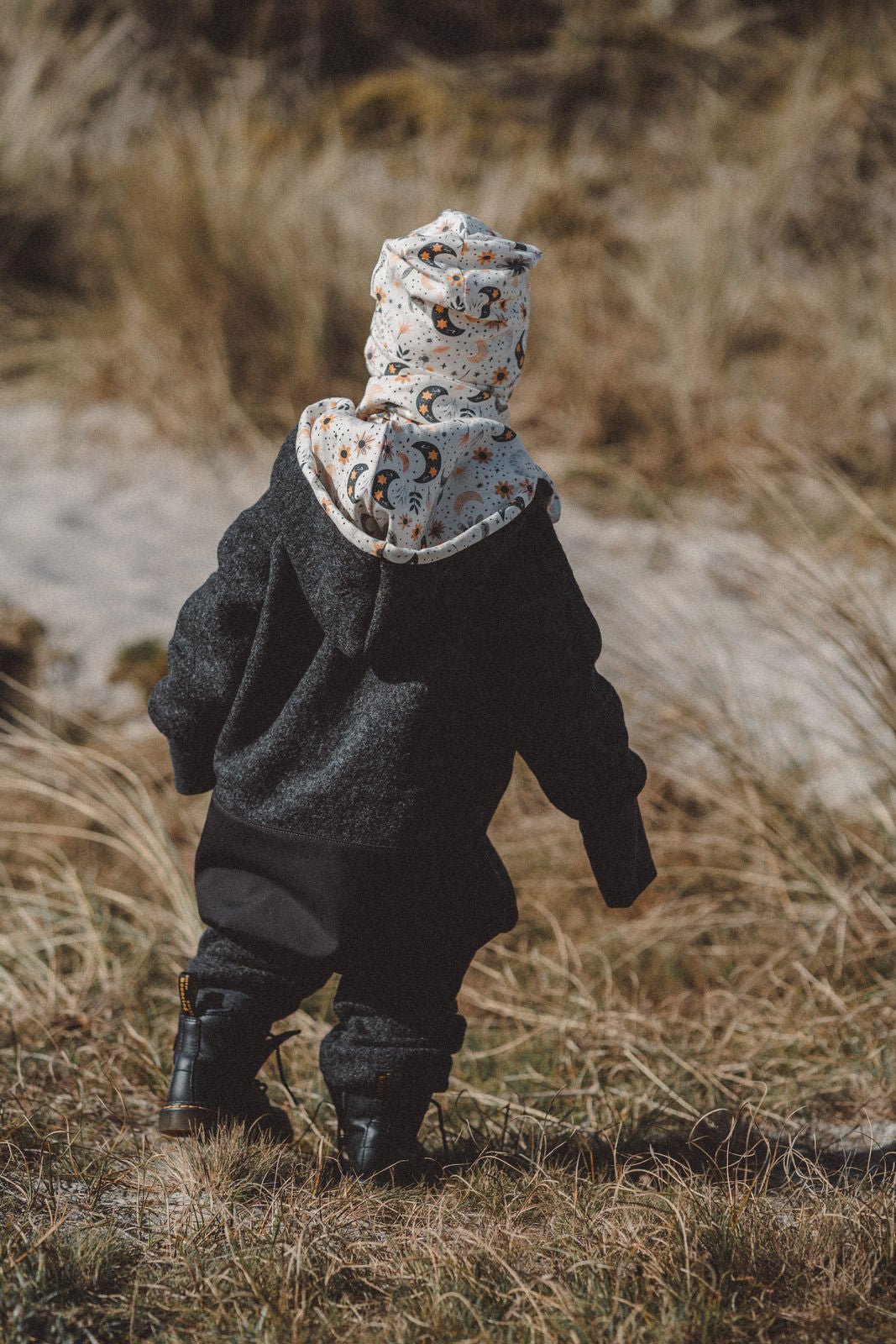 Matschkind Wollwalkoverall Anthrazit / Zaubermond - Räuberkinder