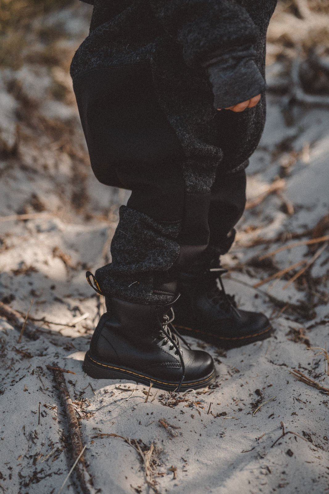 Matschkind Wollwalkoverall Anthrazit / Zaubermond - Räuberkinder