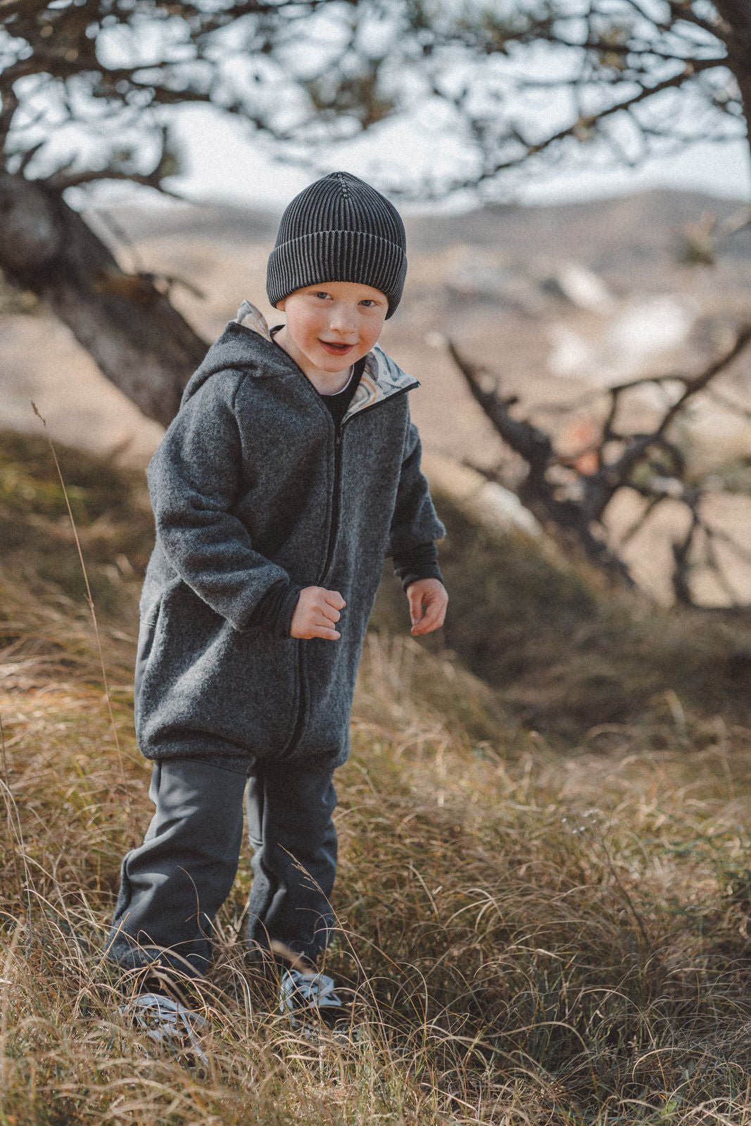 Matschkind Wollwalkoverall Grau / Ozeanzauber - Räuberkinder