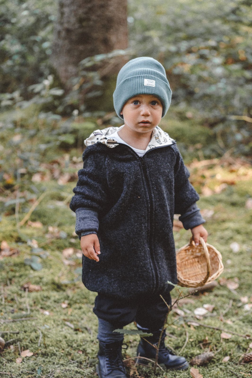 Matschkind Wollwalkoverall Kinder Anthrazit mit Skaterboy - Overall - Räuberkinder 4