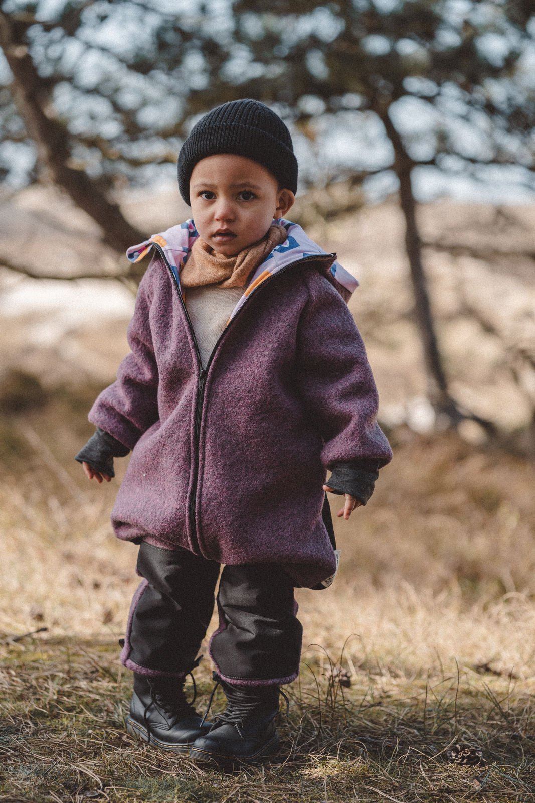 Matschkind Wollwalkoverall Mauve / Fritten - Räuberkinder