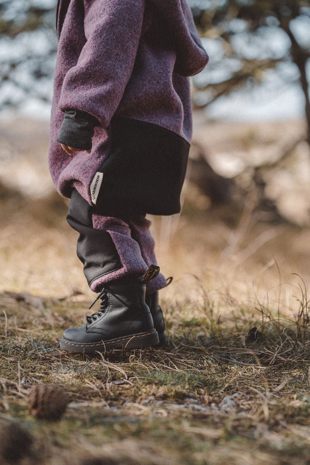 Matschkind Wollwalkoverall Mauve / Fritten - Räuberkinder