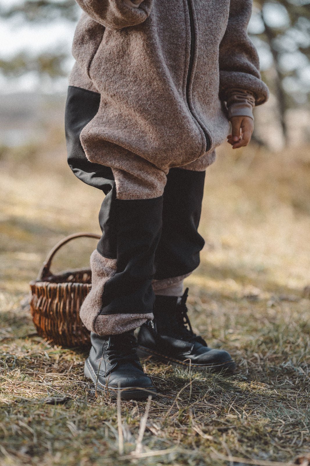 Matschkind Wollwalkoverall Taupe / Roboter - Räuberkinder