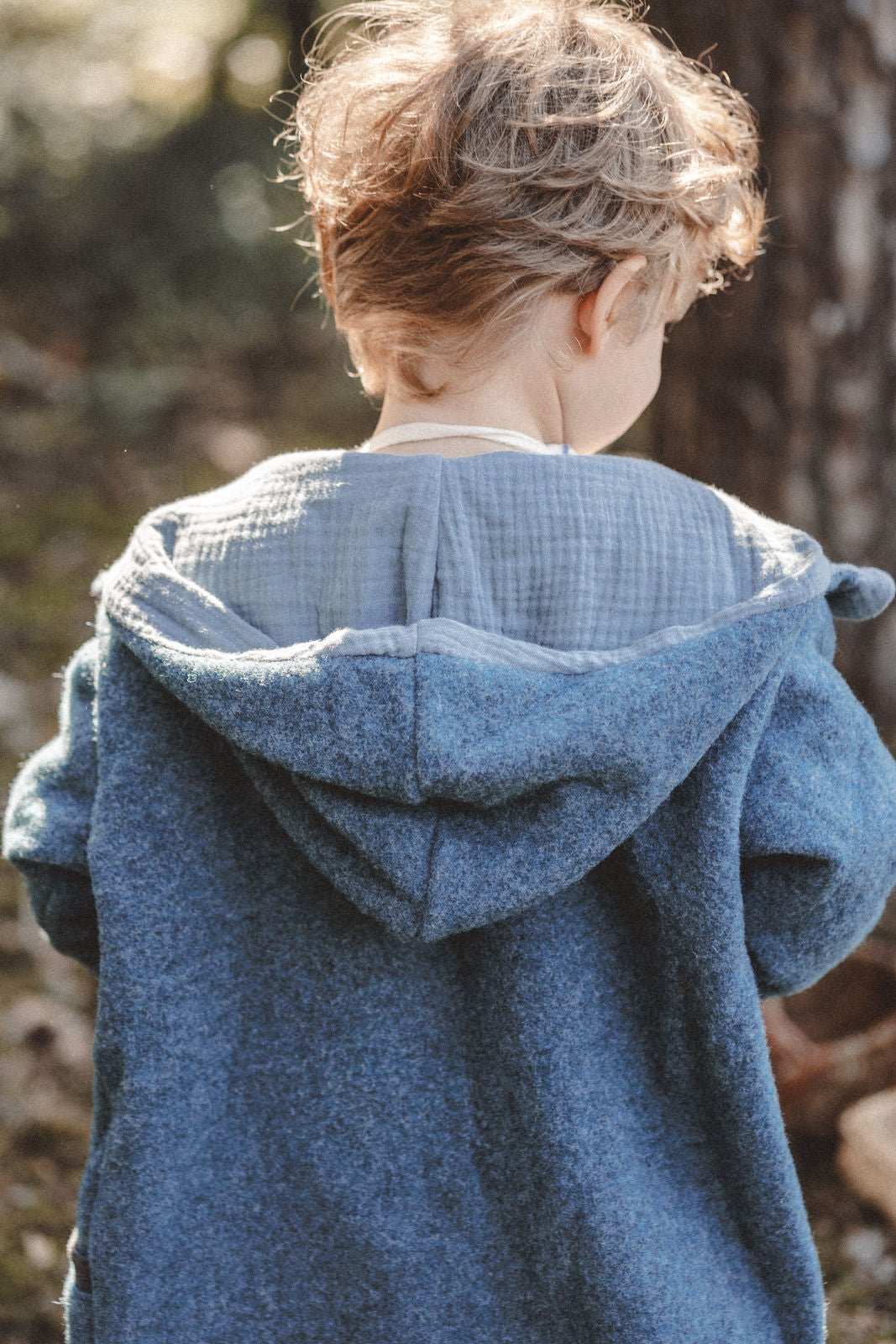Merinofleece Jacke Kinder Kletterkind Blau - Räuberkinder 3