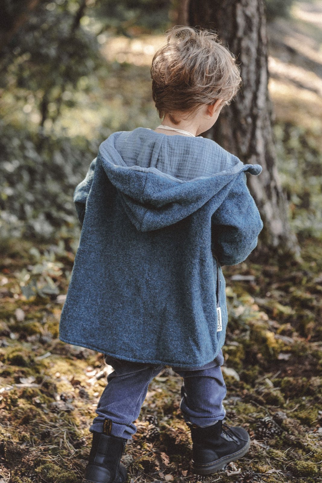 Merinofleece Jacke Kinder Kletterkind Blau - Räuberkinder 2
