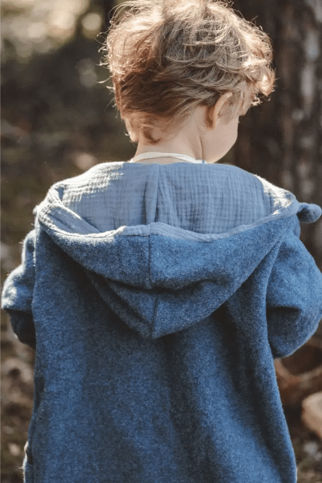 Merinofleece Jacke Kinder Kletterkind in Petrol - Jacke - Räuberkinder 3