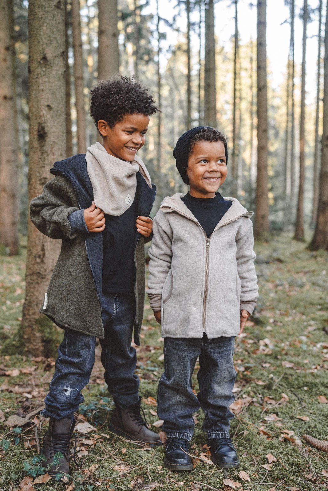Merinofleece Jacke Kinder Kletterkind Sand - Räuberkinder 3