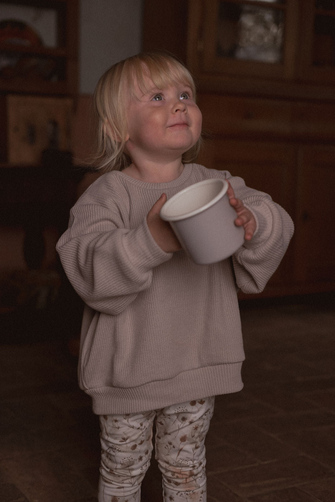 Oversize Shirt aus Feinstrick "Taupe" - Räuberkinder