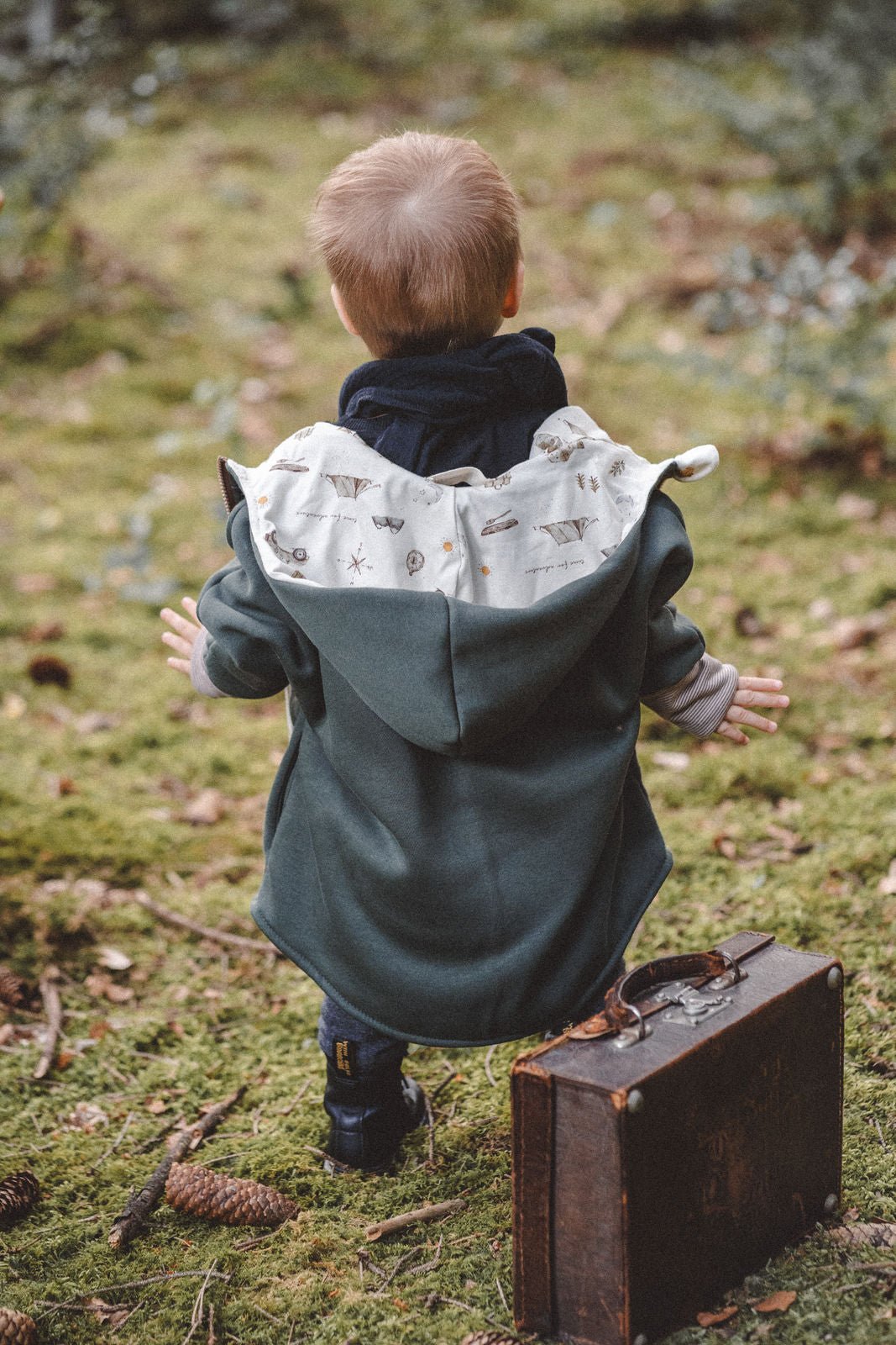 Oversize Sweatjacke Kinder Olive / Camping - Jacke - Räuberkinder 3
