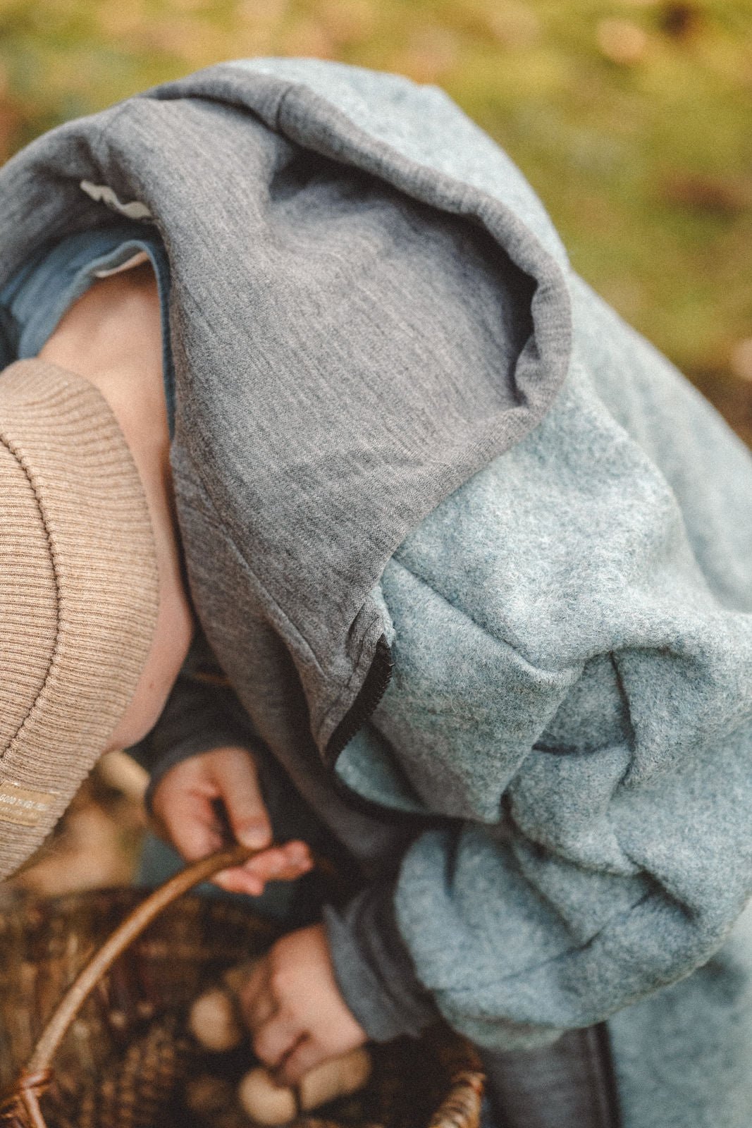 Oversizejacke aus Merino Kinder in Mint - Jacke - Räuberkinder 4