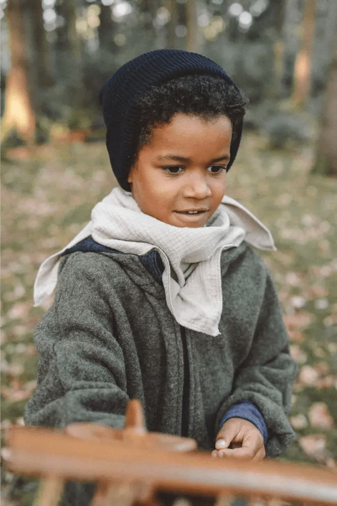 Oversizejacke aus Merino Kinder in Olive - Jacke - Räuberkinder 2