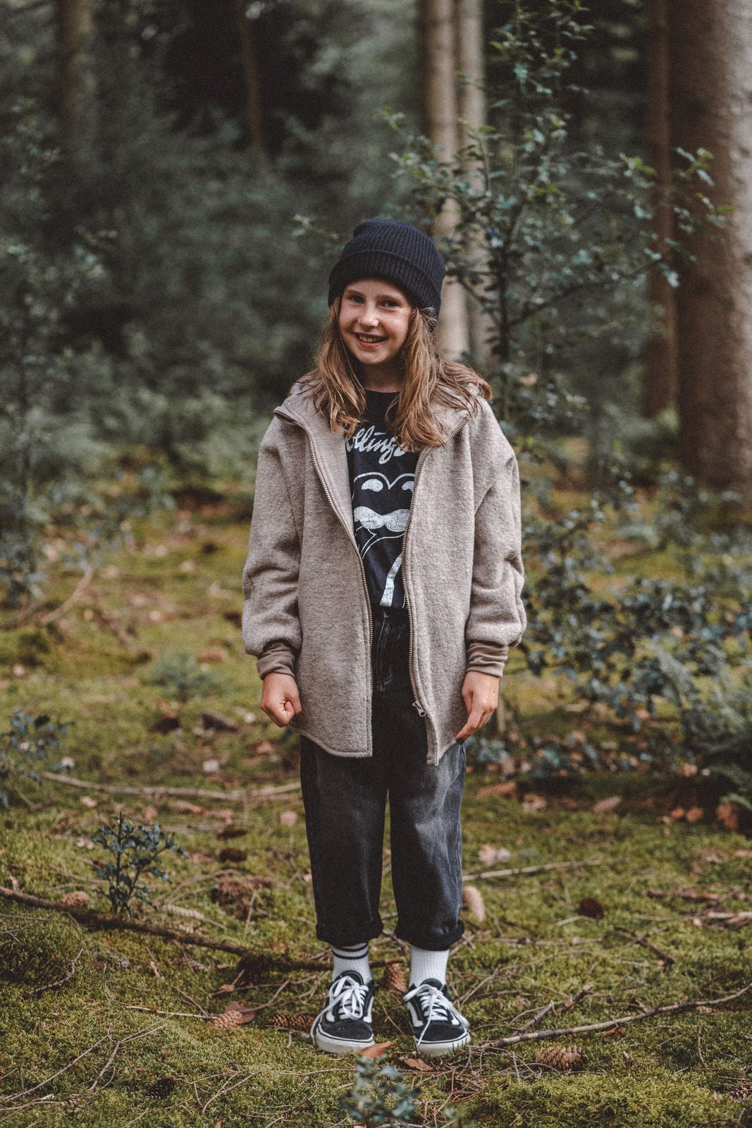 Oversizejacke aus Merino Kinder in Sand - Jacke - Räuberkinder 1