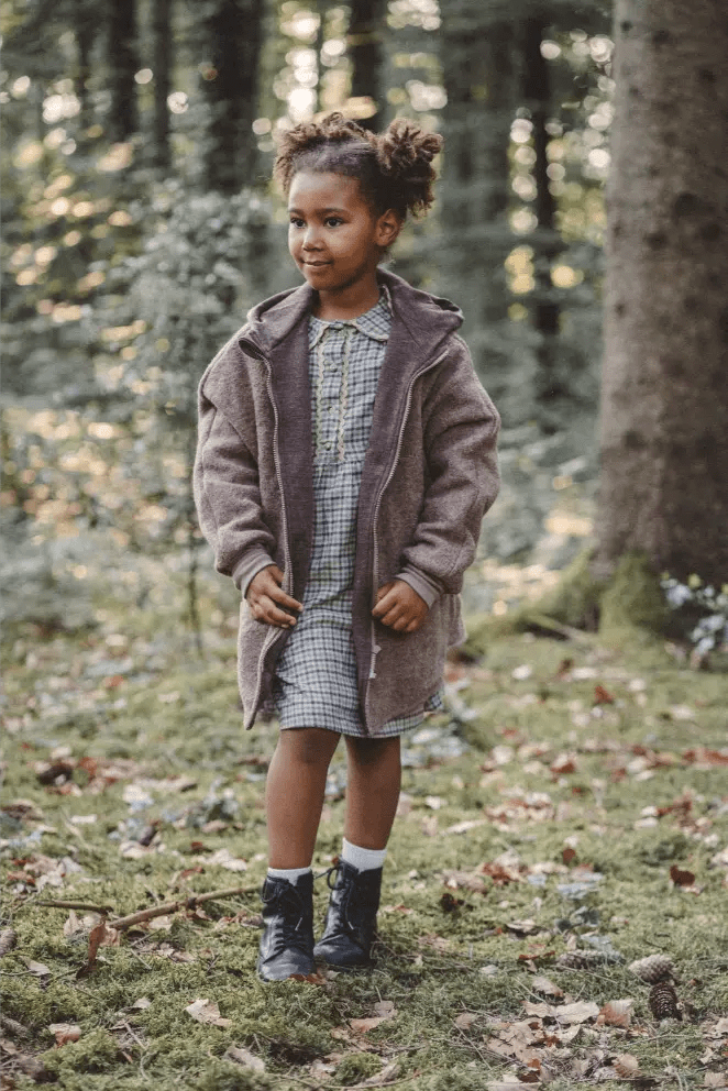 Oversizejacke aus Merino Kinder in Taupe - Jacke - Räuberkinder 1
