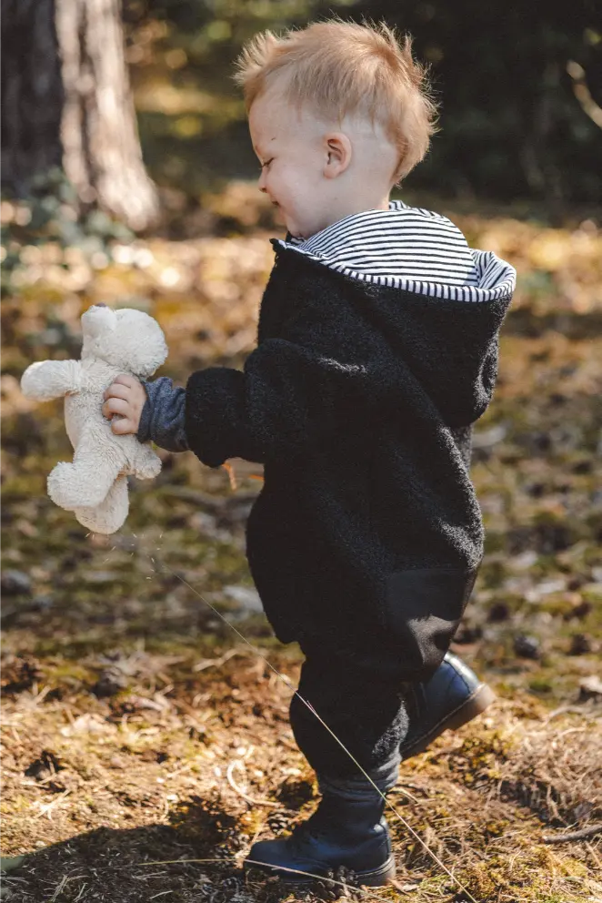 Matschkind woolen overall anthracite / chipmunk