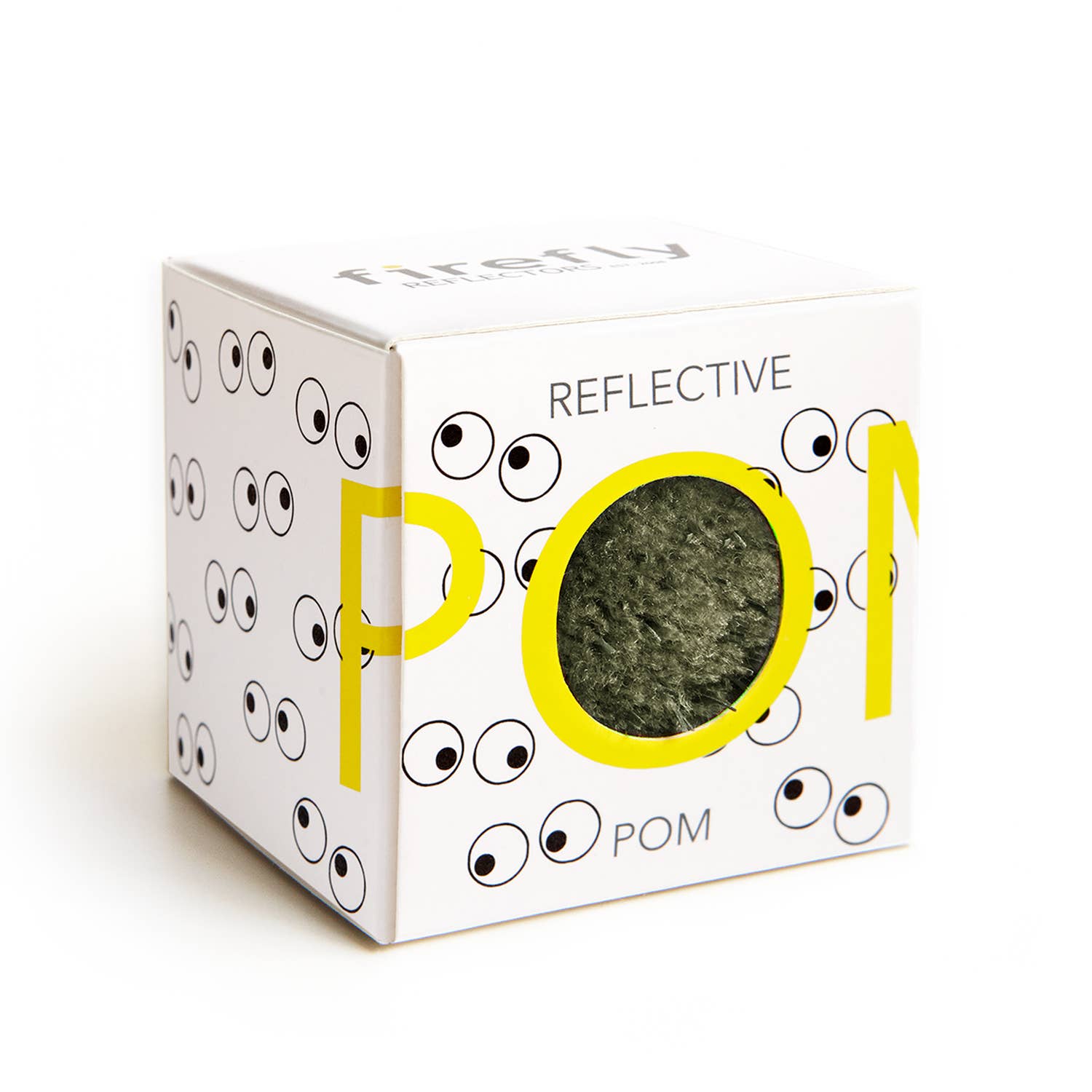 Reflektierender Pom-Pom-Ball, Olivgrün mit Augen - Räuberkinder 5