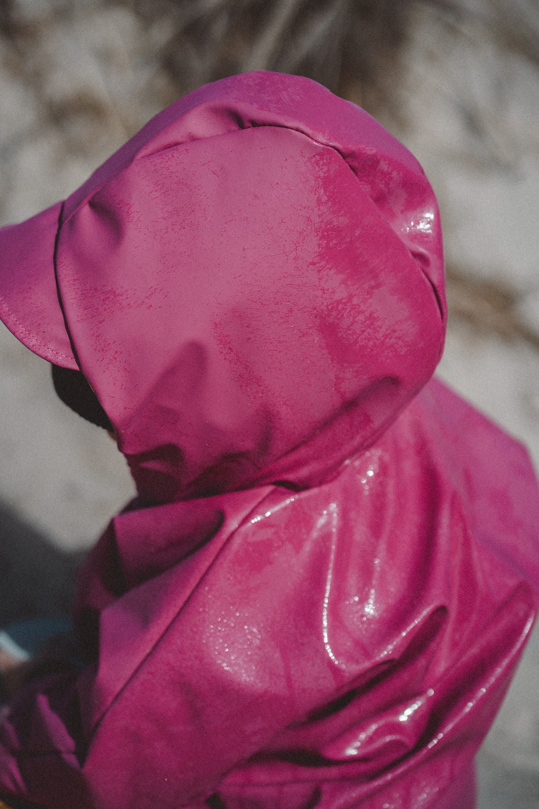 Regenjacke Beere / Blumen Bunt - Räuberkinder