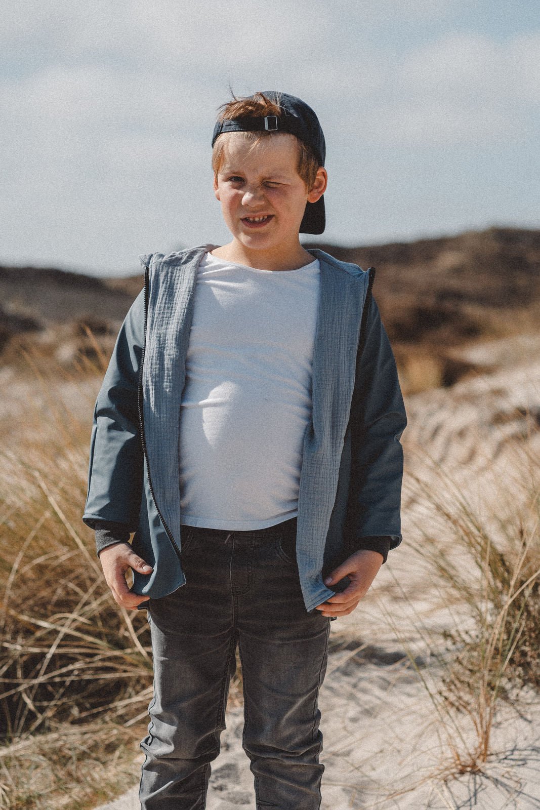 Regenjacke Blau x Musselin Blau - Räuberkinder