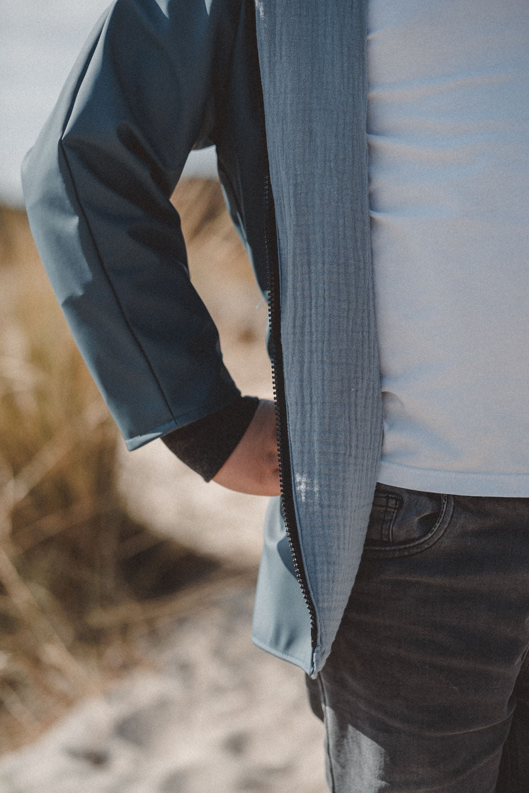 Regenjacke Blau x Musselin Blau - Räuberkinder