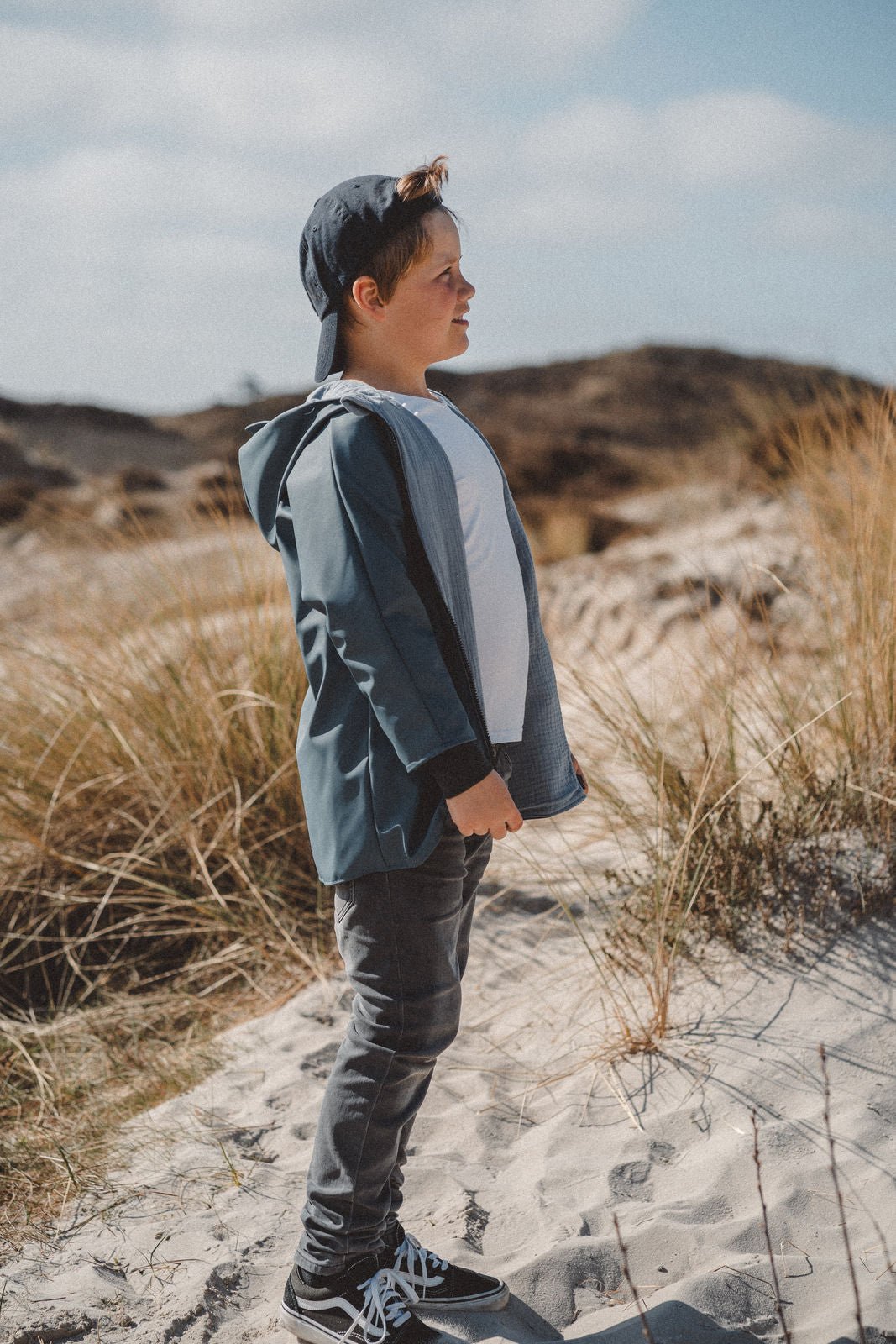 Regenjacke Blau x Musselin Blau - Räuberkinder