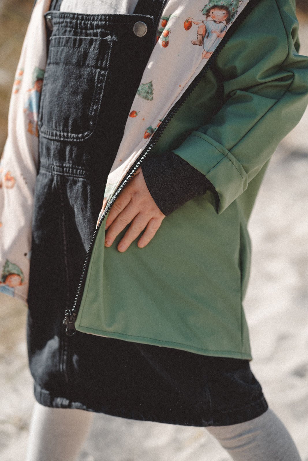 Regenjacke Eukalyptus / Erdbeermädchen - Räuberkinder