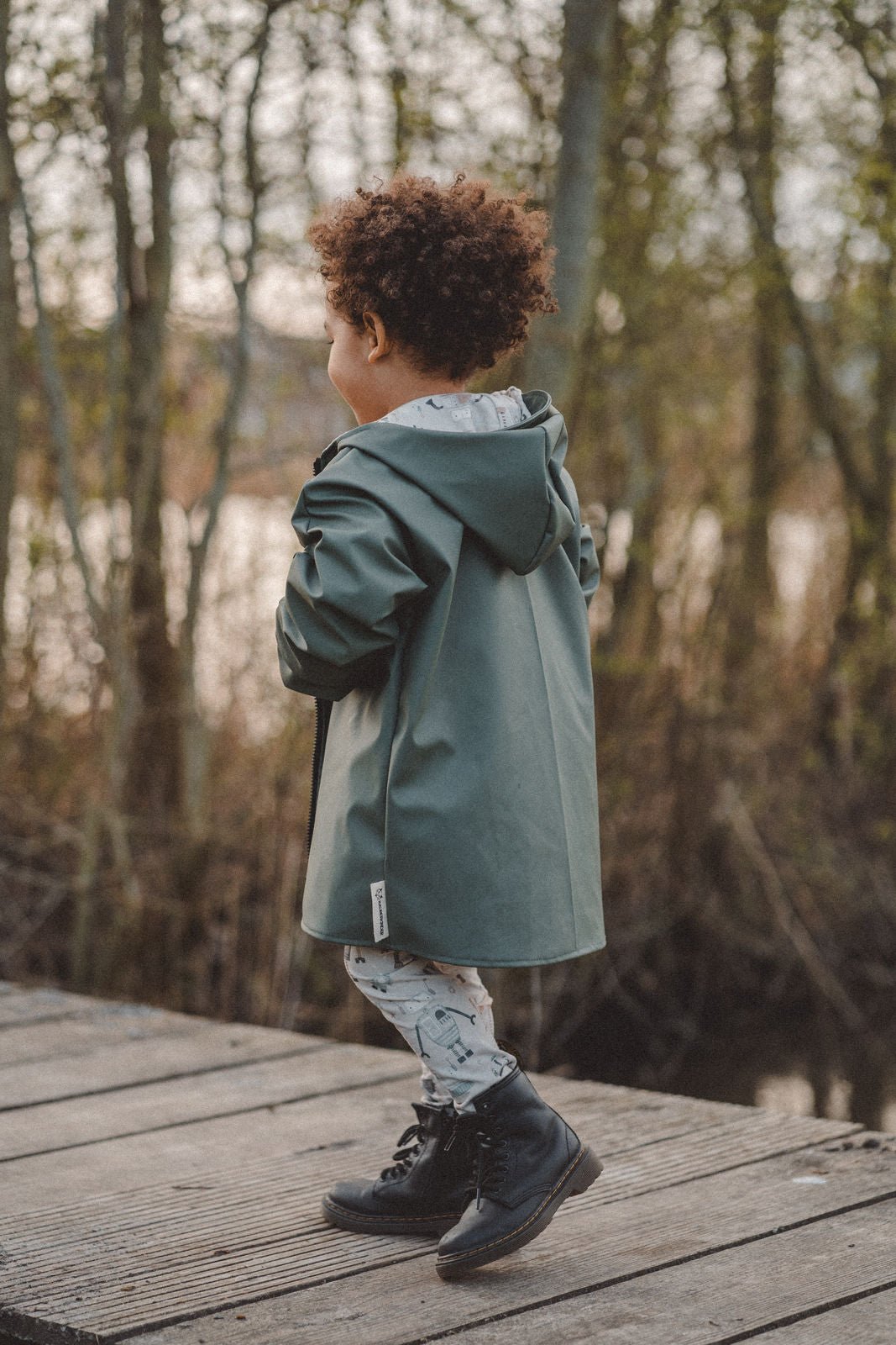 Regenjacke Olive / Roboter - Räuberkinder