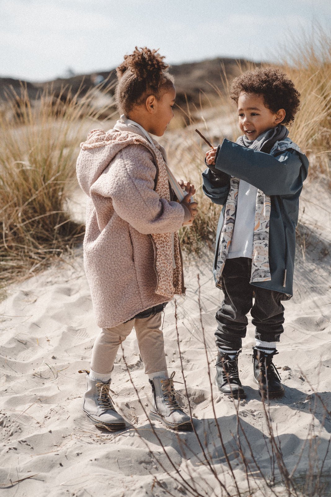 Regenjacke Rauchblau / Meerestiere - Räuberkinder