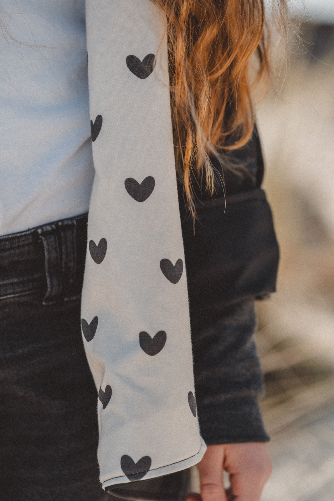 Regenjacke Schwarz / Herzen - Räuberkinder