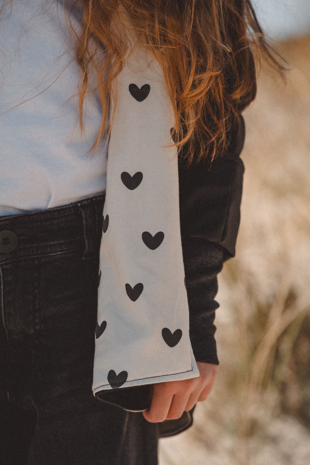 Regenjacke Schwarz / Herzen - Räuberkinder