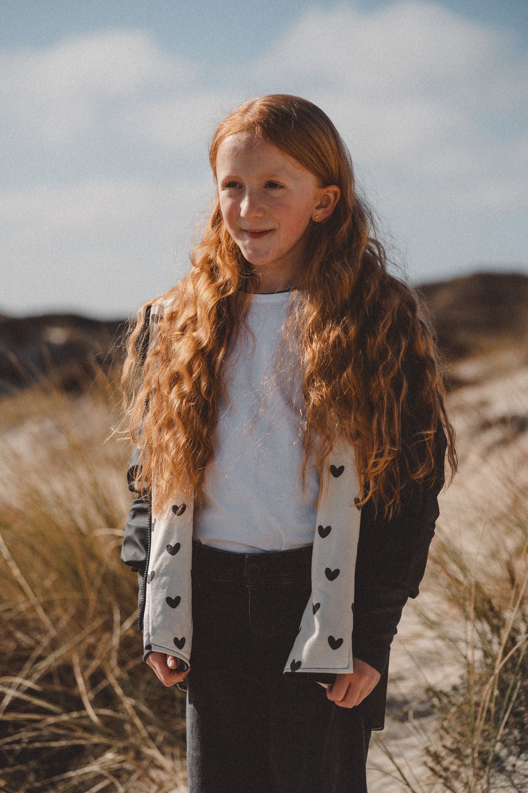 Regenjacke Schwarz / Herzen - Räuberkinder