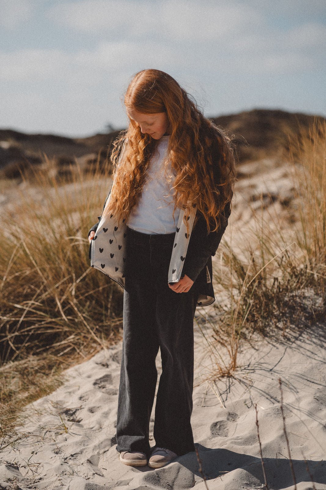 Regenjacke Schwarz / Herzen - Räuberkinder