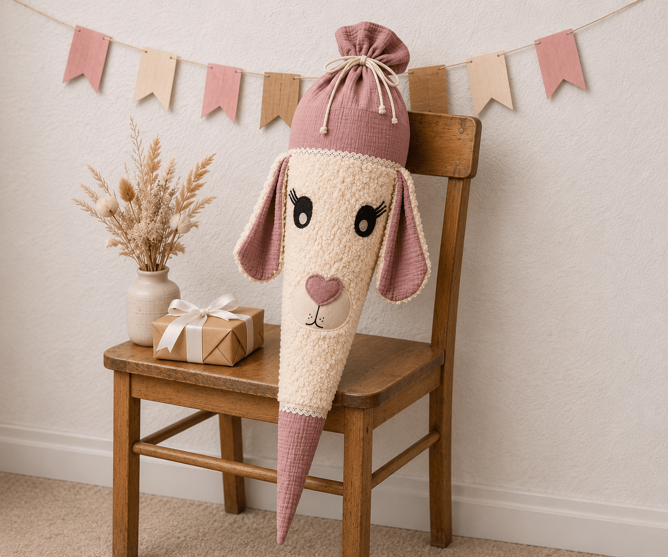 Schultüte Hase aus Teddyfell mit Kissenfunktion - Schultüte - Räuberkinder 1
