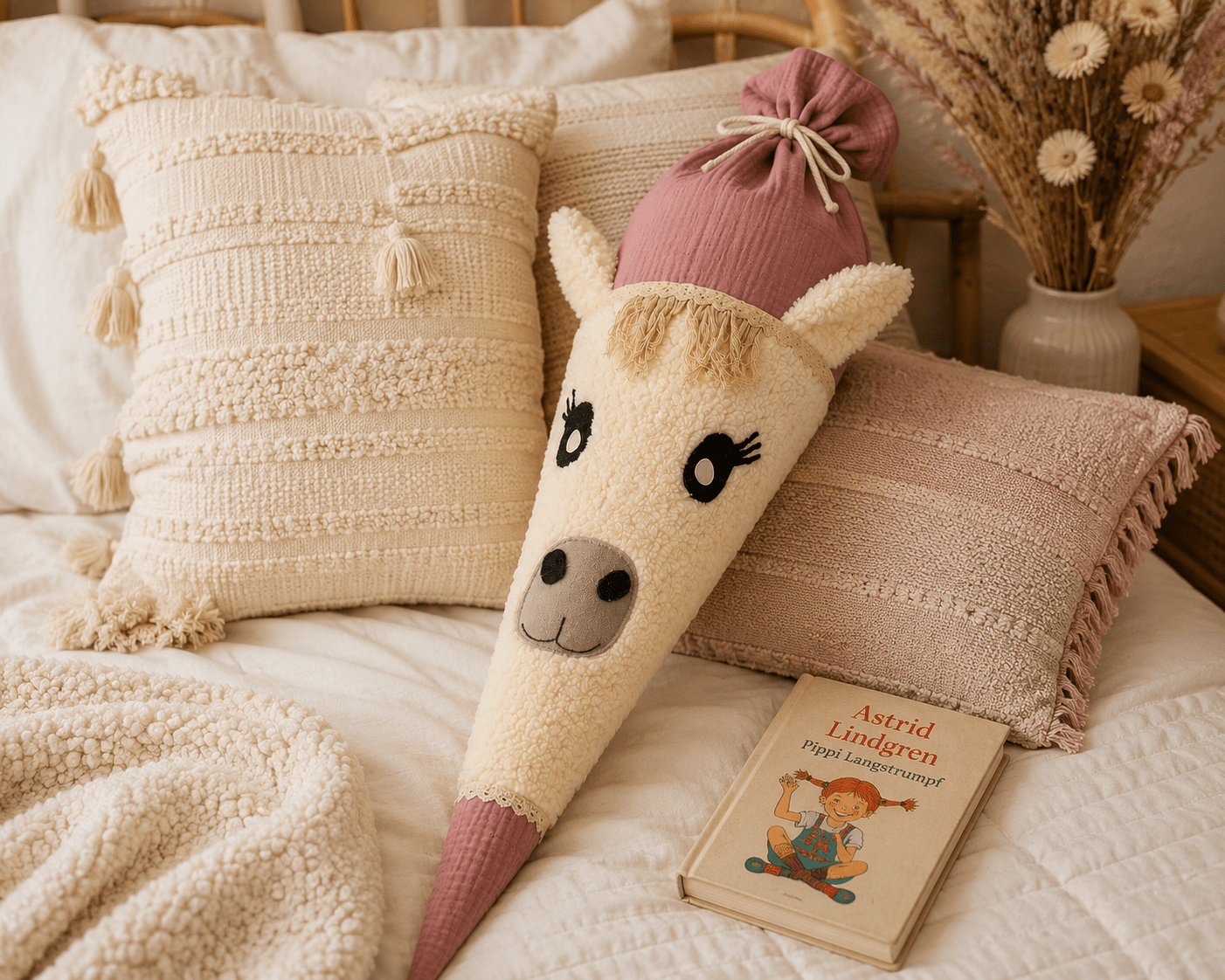 Schultüte Pferd aus Teddyfell mit Kissenfunktion - Schultüte - Räuberkinder 2