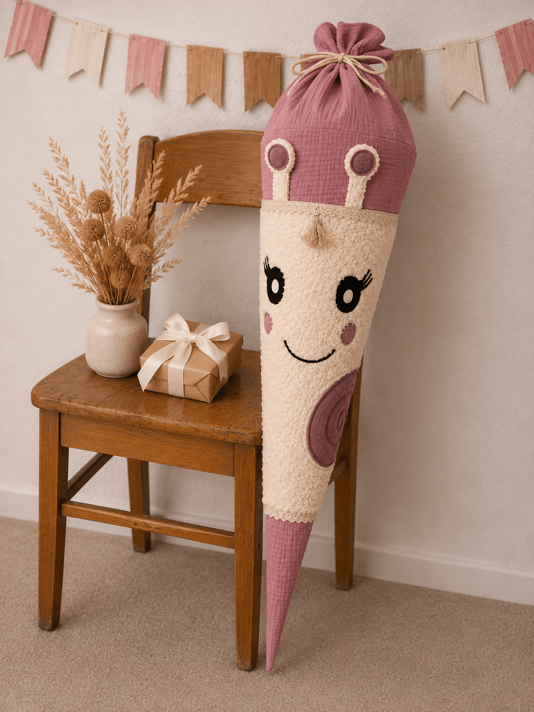 Schultüte Schnecke aus Teddyfell mit Kissenfunktion - Schultüte - Räuberkinder 1