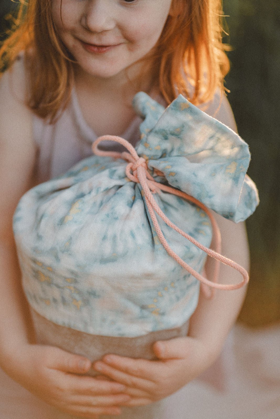 Schultüte aus Feincord Batik Mint - Räuberkinder