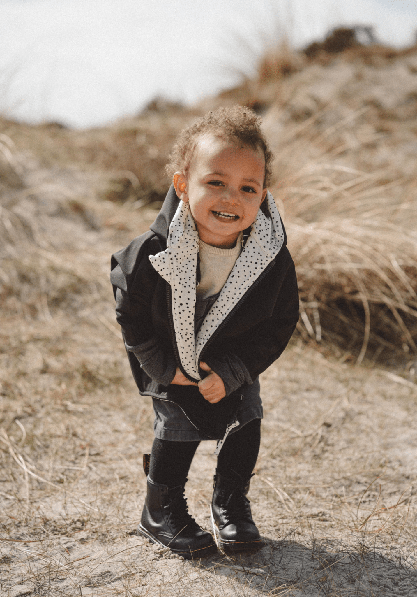 Softshelljacke Anthrazit / Kritzelpunkte - Räuberkinder