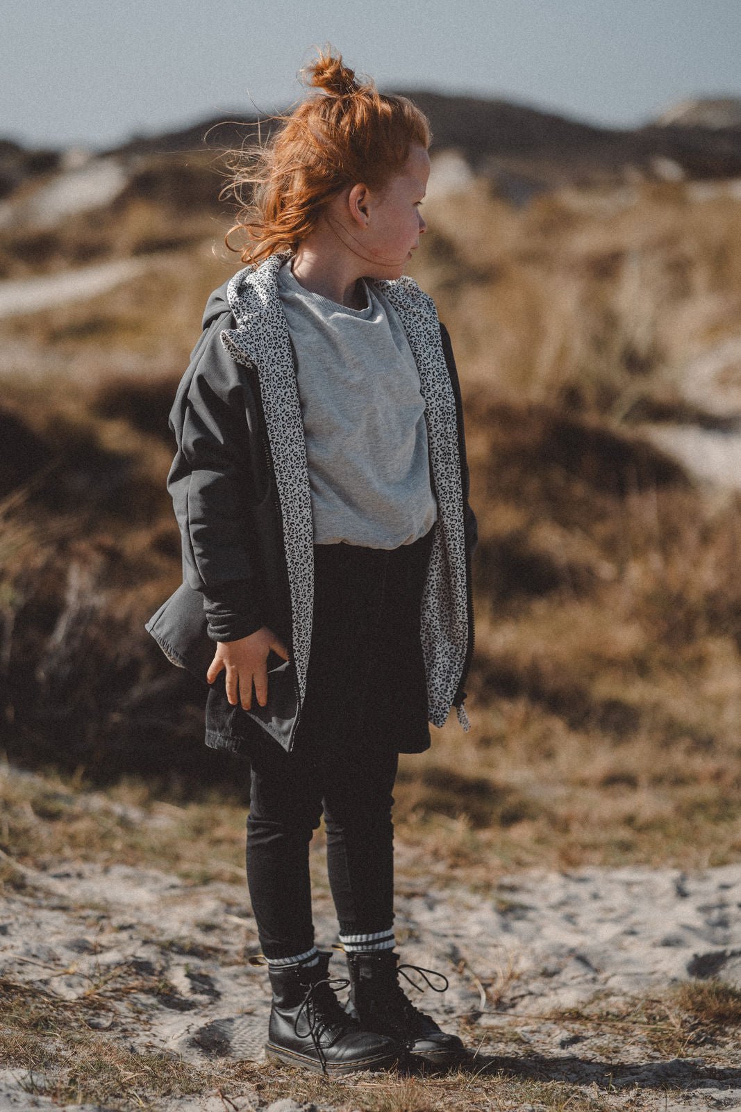 Softshelljacke Grau / Leoprint - Räuberkinder