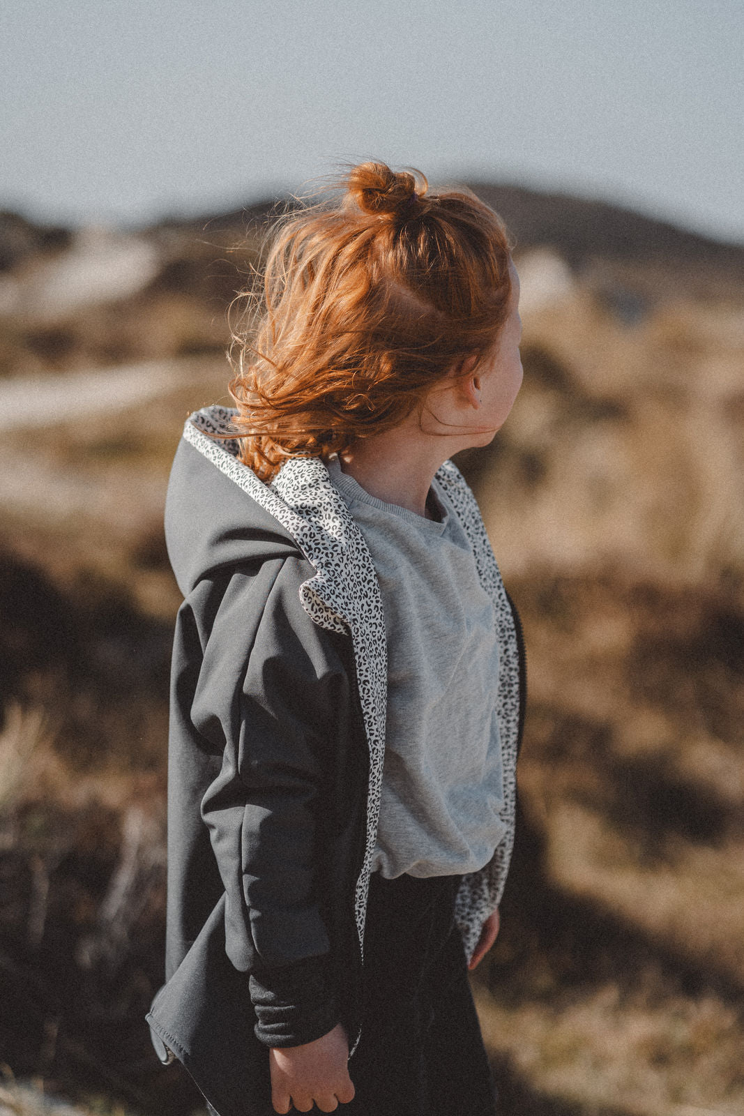 Softshelljacke Grau / Leoprint - Räuberkinder