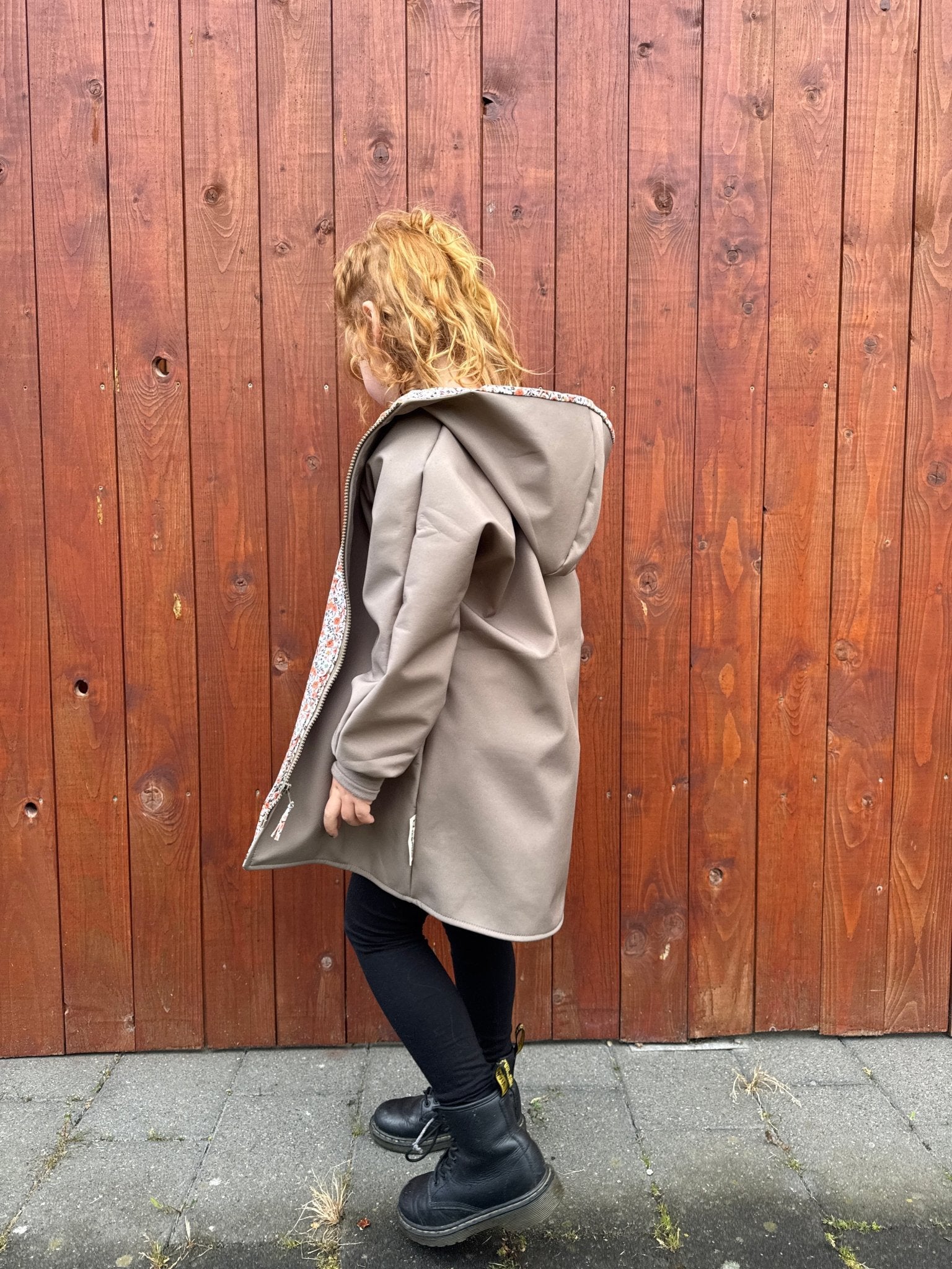 Softshelljacke Taupe Blumen - Räuberkinder