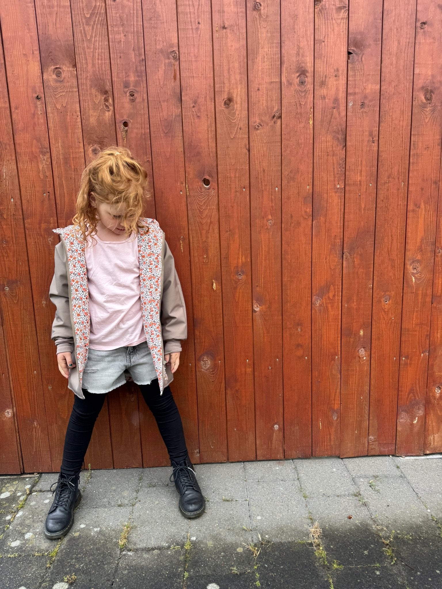 Softshelljacke Taupe Blumen - Räuberkinder