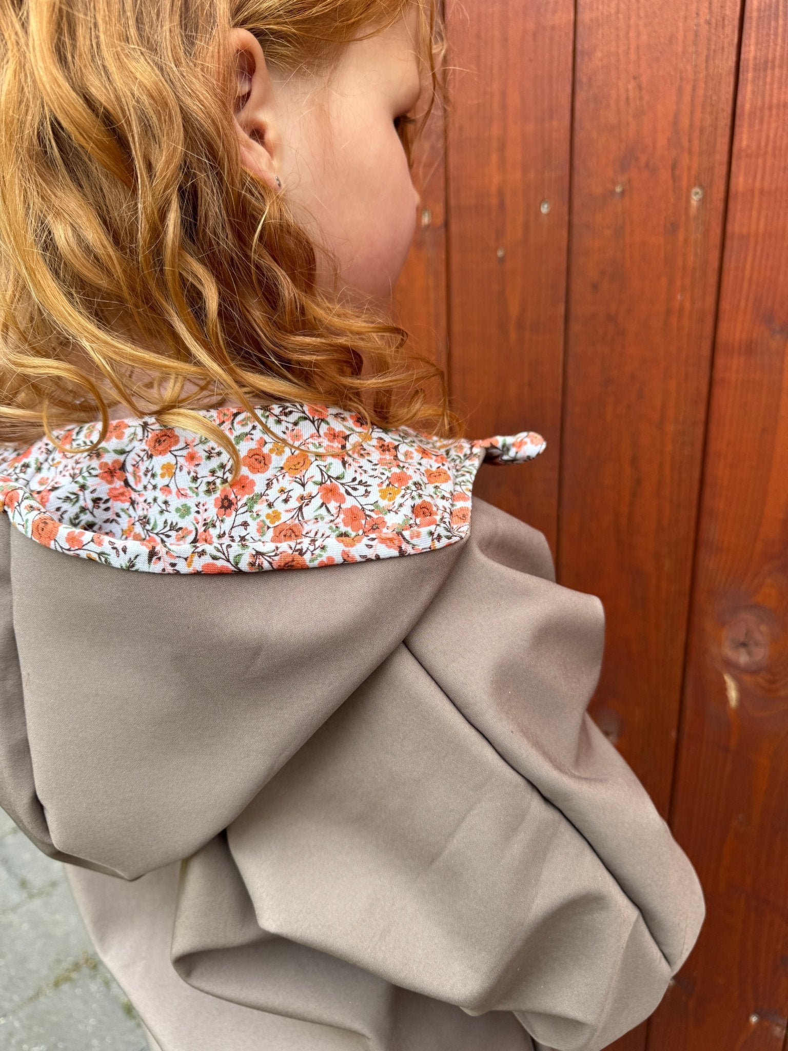 Softshelljacke Taupe Blumen - Räuberkinder